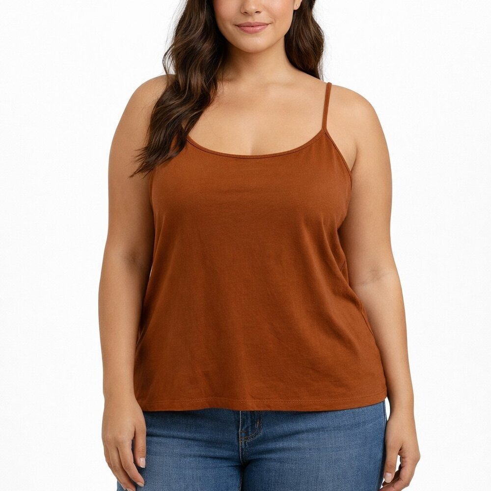 Forever 21 Bronze Spaghetti Strap Tank Top Adjustable Straps Women's Large